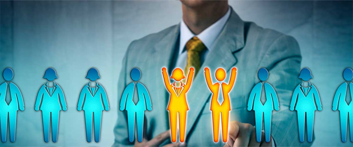 Nearshoring and staff augmentation are two powerful strategies for adding needed IT skills to an organization as represented by two orange figures among the blue ones.