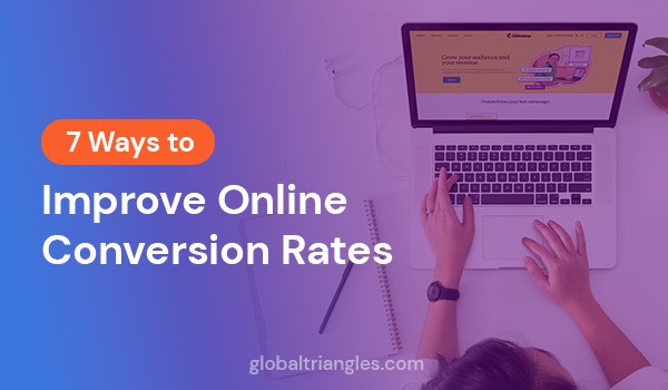 Someone sitting at a laptop gaining e-commerce insights how to improve online conversion rates