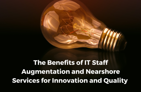 A light bulb on a dark background to indicate the benefits of IT Staff Augmentation and Nearshore Services