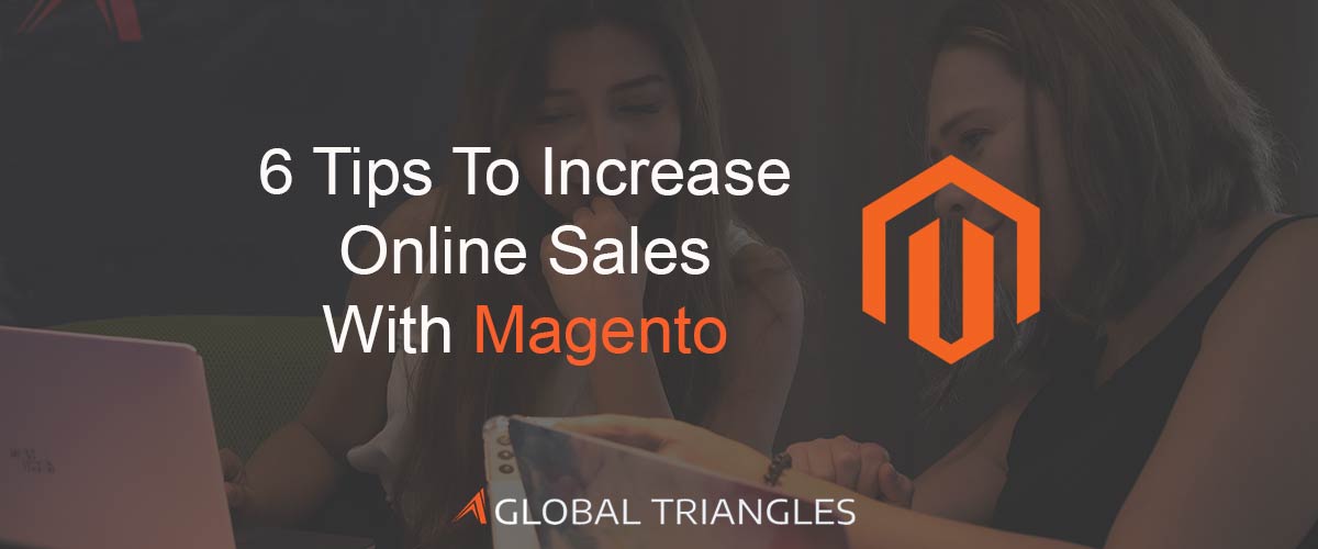 Two people discussing tips on how to increase online sales with Magento